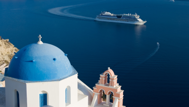 Grčka, kruzeri, naplata, vest, novo, Mikonos, Santorini, luka, 20 evra, taksa, turizam, putovanje, destinacije, atrakcije, Balkan travel, 2025, Greece, Mykonos, islands, Santorini, tax, euroes, season, summer, sea, cruiser