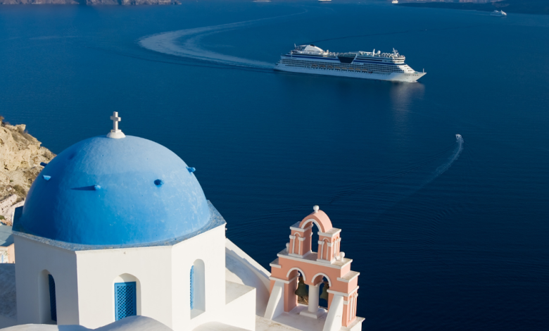 Grčka, kruzeri, naplata, vest, novo, Mikonos, Santorini, luka, 20 evra, taksa, turizam, putovanje, destinacije, atrakcije, Balkan travel, 2025, Greece, Mykonos, islands, Santorini, tax, euroes, season, summer, sea, cruiser