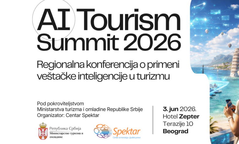 AI Tourism Summit, 2026, regionalna konferencija, Balkan, veštačka inteligencija, Beograd, hotel Zepter, 2026